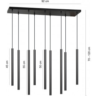 Lampa wisząca Selter IX czarna - Emibig | Nowoczesny design
