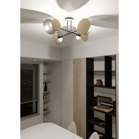 Lampa Zita IV Emibig | Drewniana, Sufitowa, 86cm - Kup Teraz!