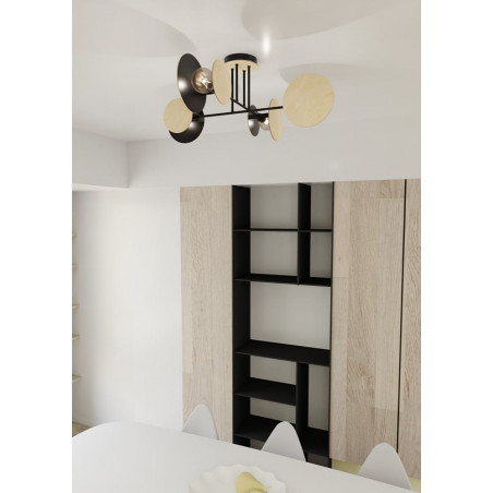 Lampa Zita IV Emibig | Drewniana, Sufitowa, 86cm - Kup Teraz!