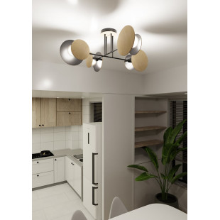 Lampa Zita IV Emibig | Drewniana, Sufitowa, 86cm - Kup Teraz!