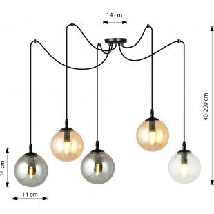 Lampa wisząca Gigi V - kolorowe kule Emibig | Sklep Emibig