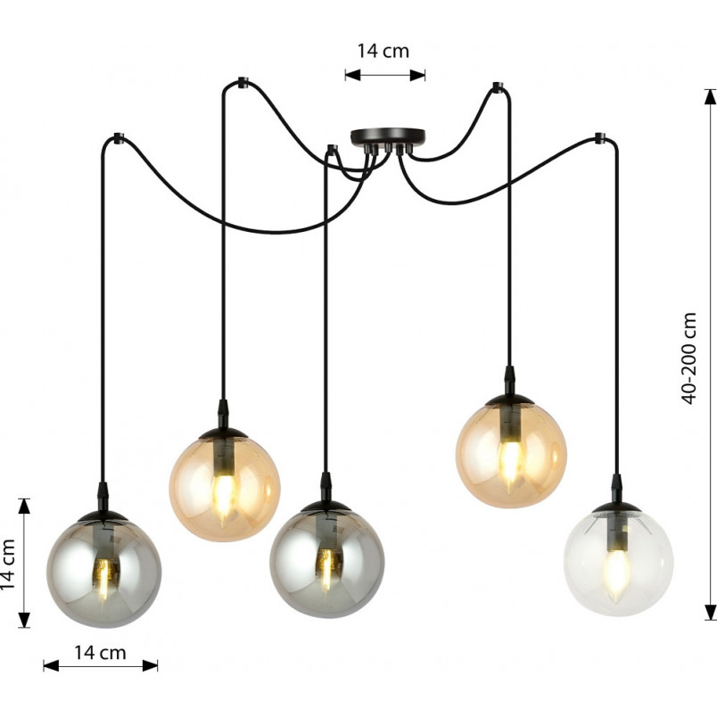 Lampa wisząca Gigi V - kolorowe kule Emibig | Sklep Emibig