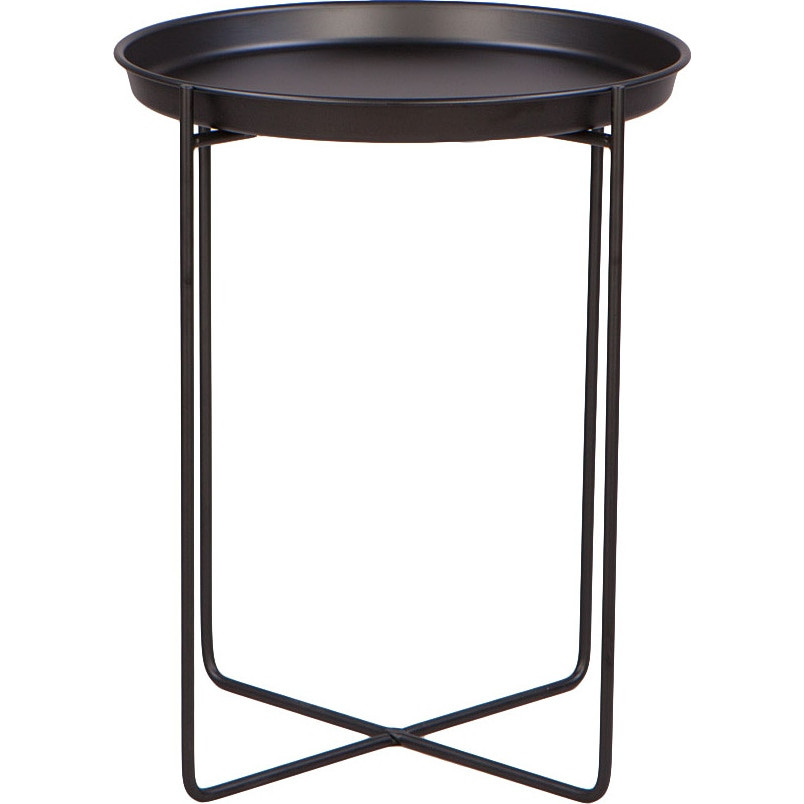 Stolik metalowy Nordifra Neye - Czarny, 43cm | Sklep Stoliki