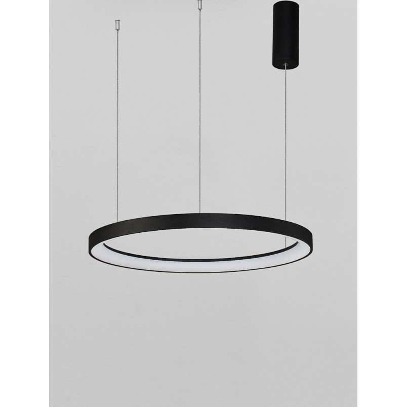 Lampa wisząca LED Benno: Nowoczesny design, czarny klosz | Decolab24