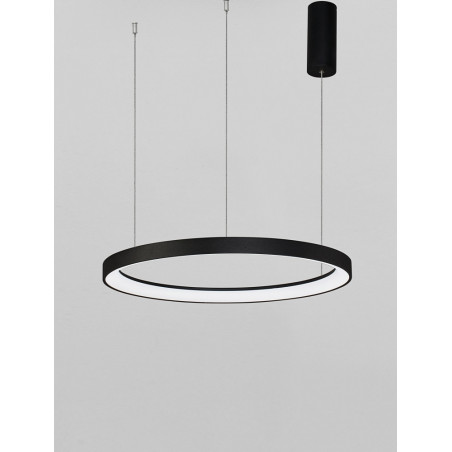 Lampa wisząca LED Benno: Nowoczesny design, czarny klosz | Decolab24