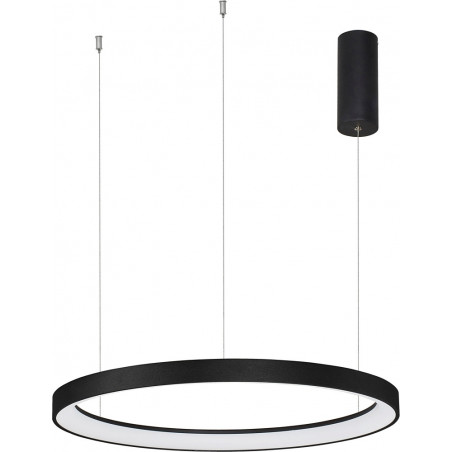 Lampa wisząca LED Benno: Nowoczesny design, czarny klosz | Decolab24