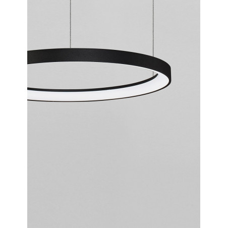 Lampa wisząca LED Benno | Nowoczesny design, 48cm, Czarna
