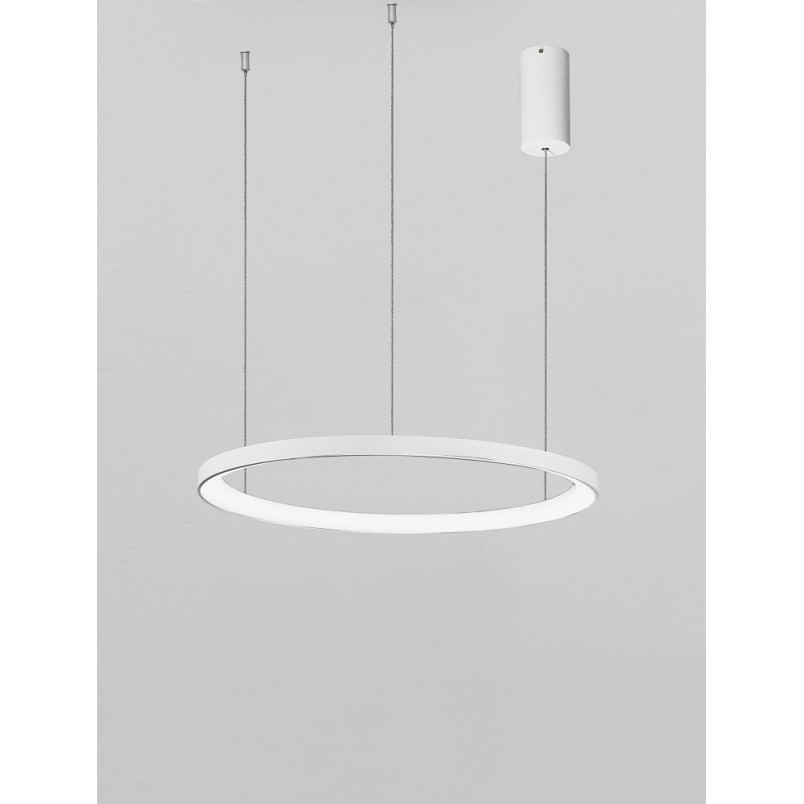 Lampa wisząca LED Benno | Nowoczesna, biała, ściemniana - Decolab24