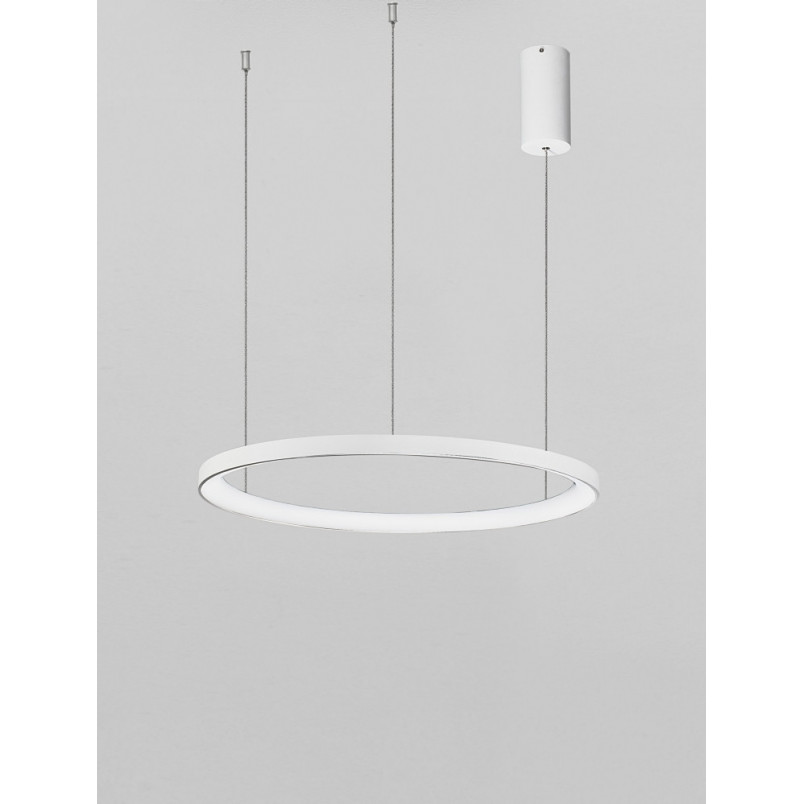 Lampa wisząca LED Benno | Nowoczesna, biała, ściemniana - Decolab24
