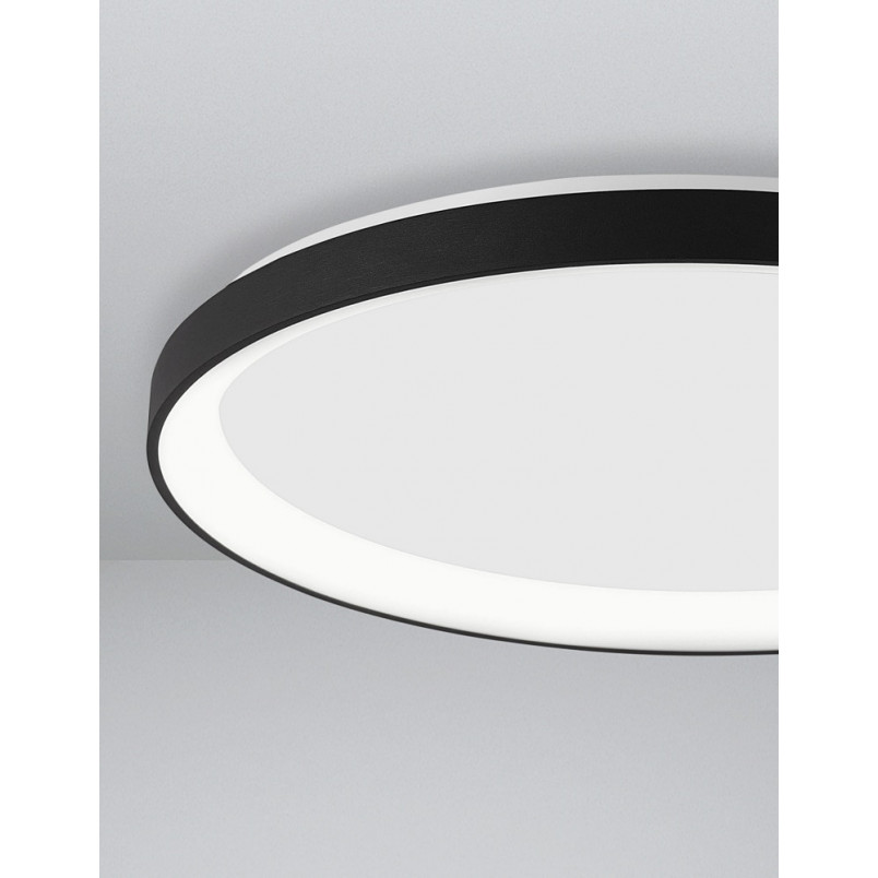 Plafon LED Benno 58cm Czarny - Nowoczesne Oświetlenie