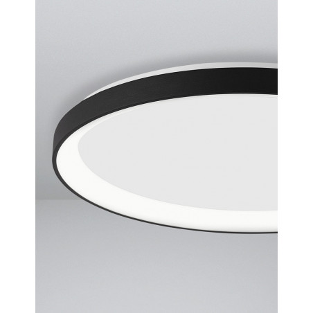 Plafon LED Benno 58cm Czarny - Nowoczesne Oświetlenie