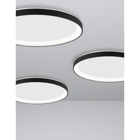 Plafon LED Benno 58cm Czarny - Nowoczesne Oświetlenie