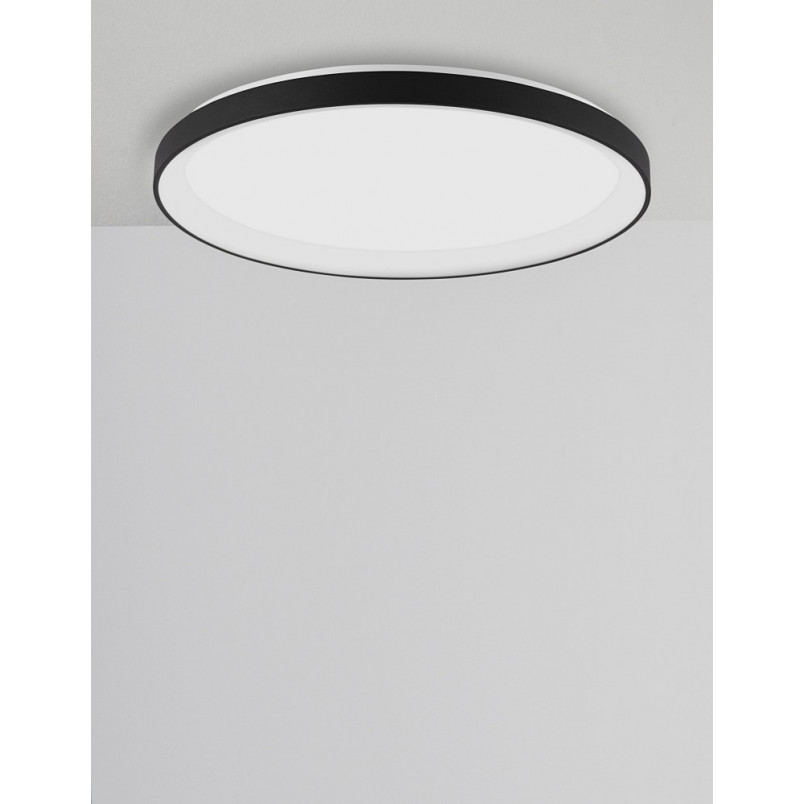 Plafon LED Benno 58cm Czarny - Nowoczesne Oświetlenie