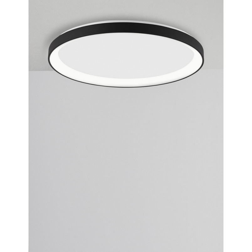 Plafon LED Benno 58cm Czarny - Nowoczesne Oświetlenie