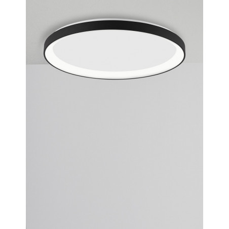 Plafon LED Benno 58cm Czarny - Nowoczesne Oświetlenie