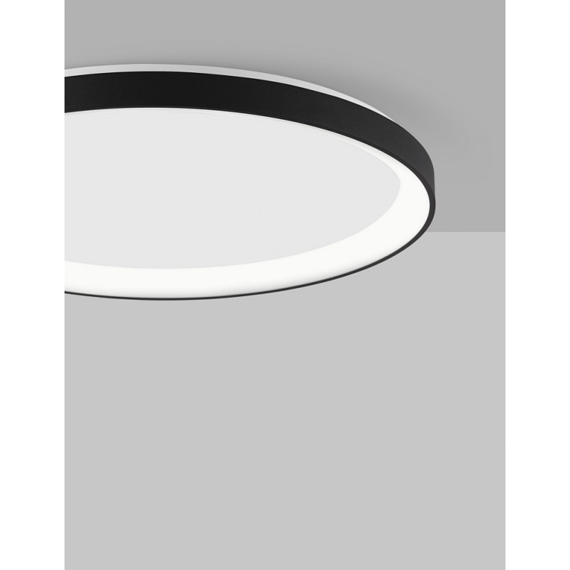Plafon LED Benno | Czarny, 48cm | Nowoczesne Lampy