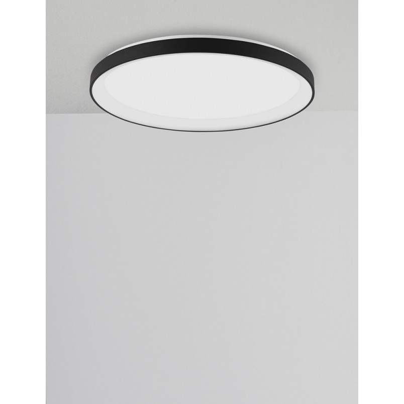 Plafon LED Benno | Czarny, 48cm | Nowoczesne Lampy