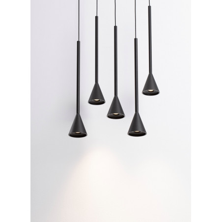 Lampa Loop LED 5 punktów czarna | Decolab24