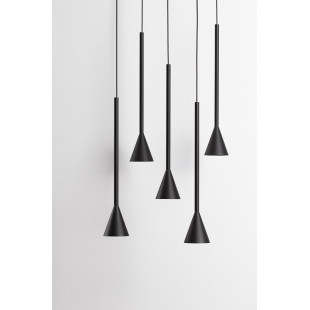 Lampa Loop LED 5 punktów czarna | Decolab24