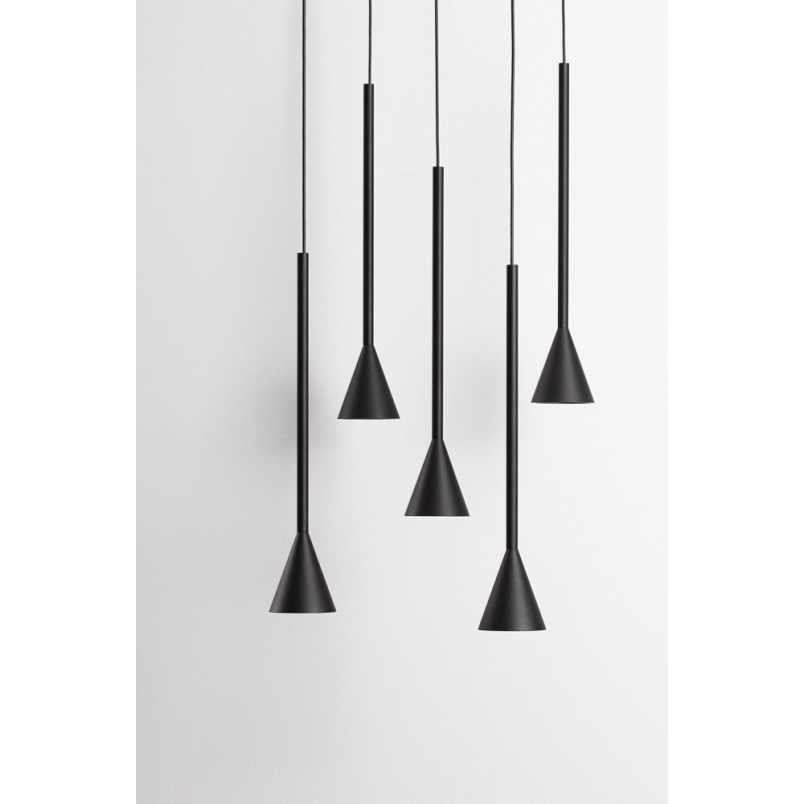 Lampa Loop LED 5 punktów czarna | Decolab24