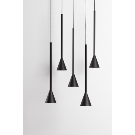 Lampa Loop LED 5 punktów czarna | Decolab24