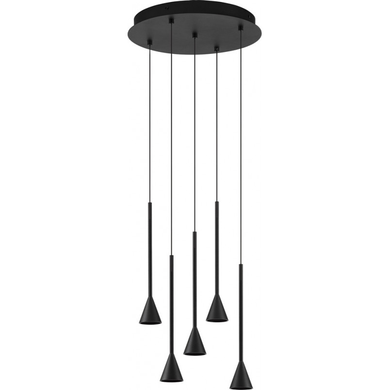 Lampa Loop LED 5 punktów czarna | Decolab24
