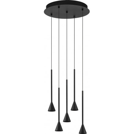 Lampa Loop LED 5 punktów czarna | Decolab24