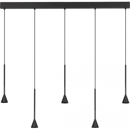 Lampa wisząca Loop LED 5 punktów | Czarna, 110cm | Decolab24