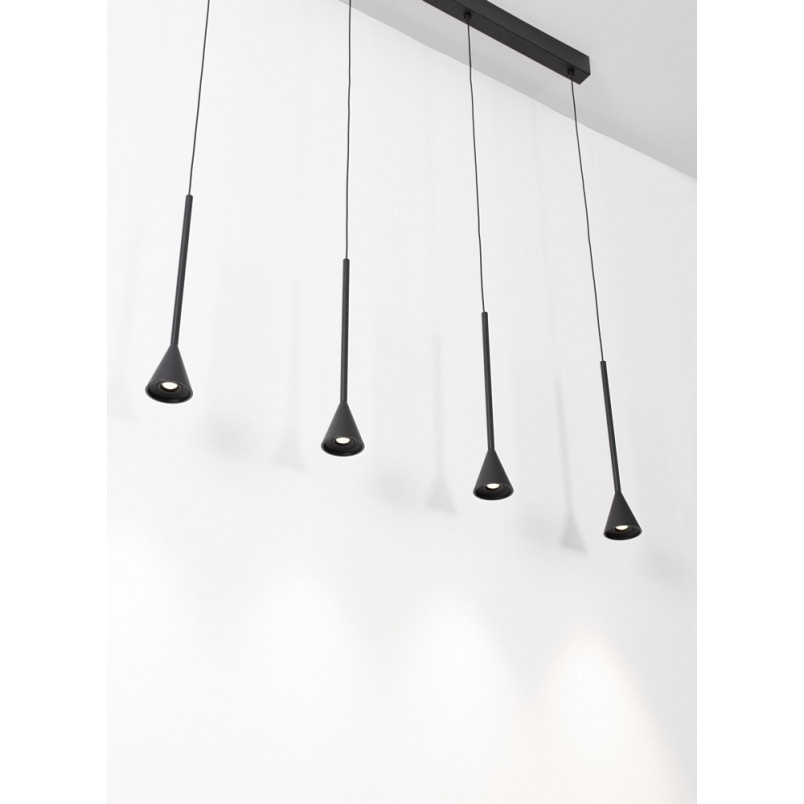 Lampa wisząca Loop LED 5 punktów | Czarna, 110cm | Decolab24