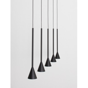 Lampa wisząca Loop LED 5 punktów | Czarna, 110cm | Decolab24