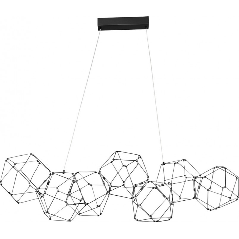 Lampa wisząca Wento II LED czarna | Nowoczesny żyrandol