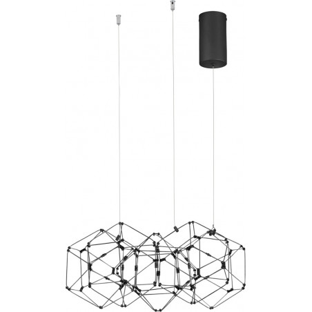 Lampa Wisząca Wento II LED | Nowoczesny Żyrandol Czarny