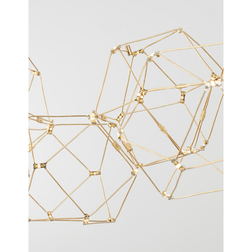 Lampa Wisząca Wento II LED Złota - Nowoczesny Design | Decolab24