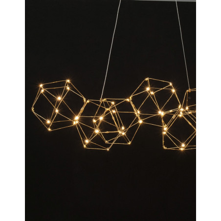 Lampa wisząca Wento II LED - Złota, Nowoczesna | Decolab24