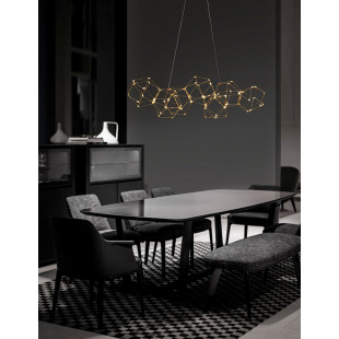 Lampa wisząca Wento II LED - Złota, Nowoczesna | Decolab24