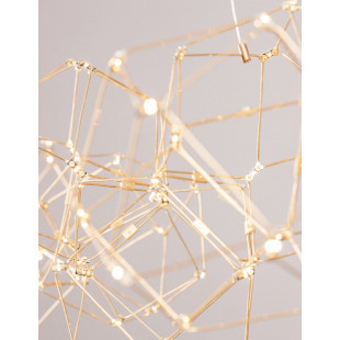 Lampa wisząca Wento II LED - Złota, Nowoczesna | Decolab24