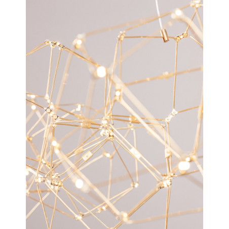 Lampa wisząca Wento II LED - Złota, Nowoczesna | Decolab24