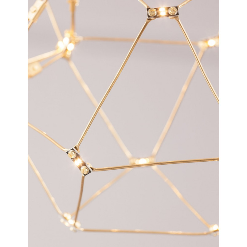 Lampa wisząca Wento II LED - Złota, Nowoczesna | Decolab24