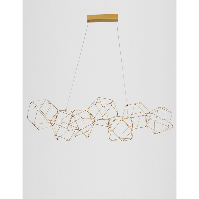 Lampa wisząca Wento II LED - Złota, Nowoczesna | Decolab24