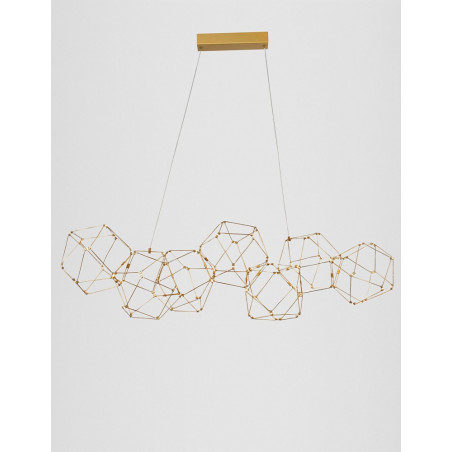 Lampa wisząca Wento II LED - Złota, Nowoczesna | Decolab24