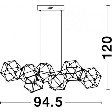 Lampa wisząca Wento II LED - Złota, Nowoczesna | Decolab24