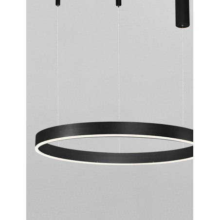 Lampa wisząca LED czarna okrągła | Decolab24