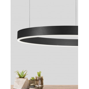 Lampa wisząca LED Gemma | Nowoczesna lampa okrągła czarna