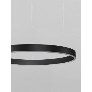 Lampa wisząca LED Gemma - nowoczesny design, 60cm, czarna