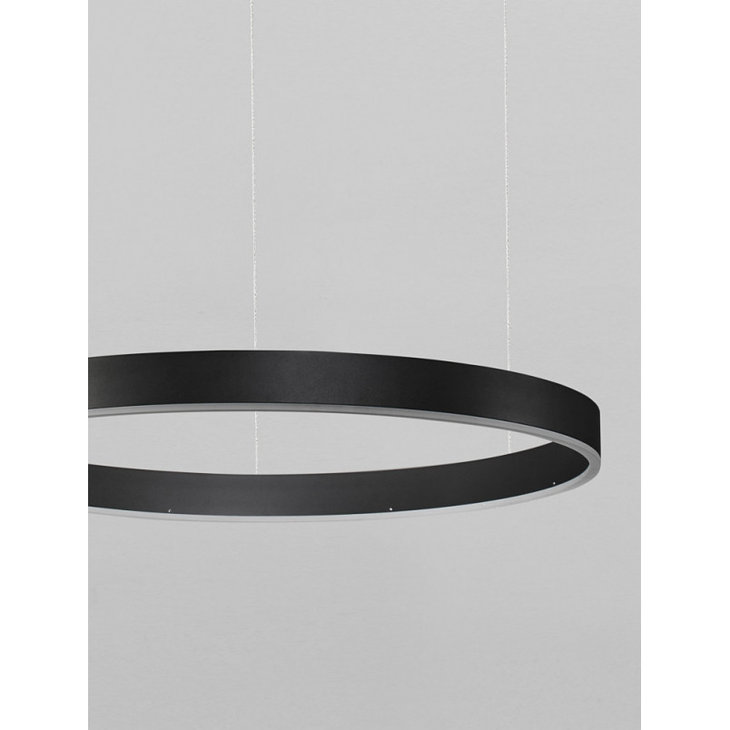 Lampa wisząca LED Gemma - nowoczesny design, 60cm, czarna