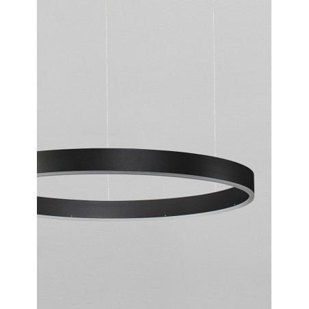 Lampa wisząca LED Gemma - nowoczesny design, 60cm, czarna