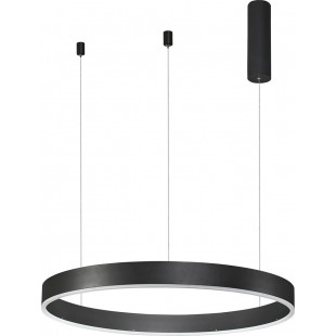 Lampa wisząca LED Gemma - nowoczesny design, 60cm, czarna