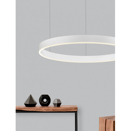 Lampa wisząca LED Gemma | Nowoczesna, biała, 80cm - Decolab24