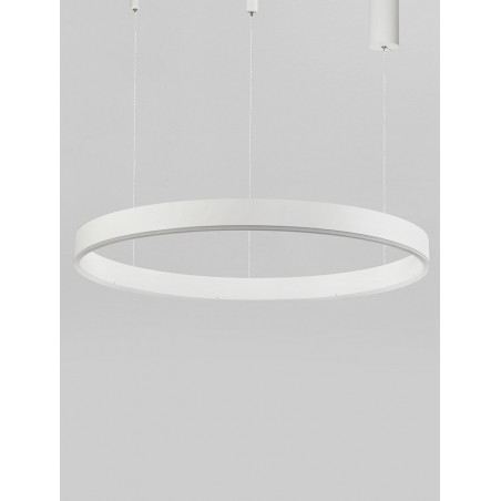 Lampa wisząca LED Gemma | Nowoczesna, biała, 80cm - Decolab24