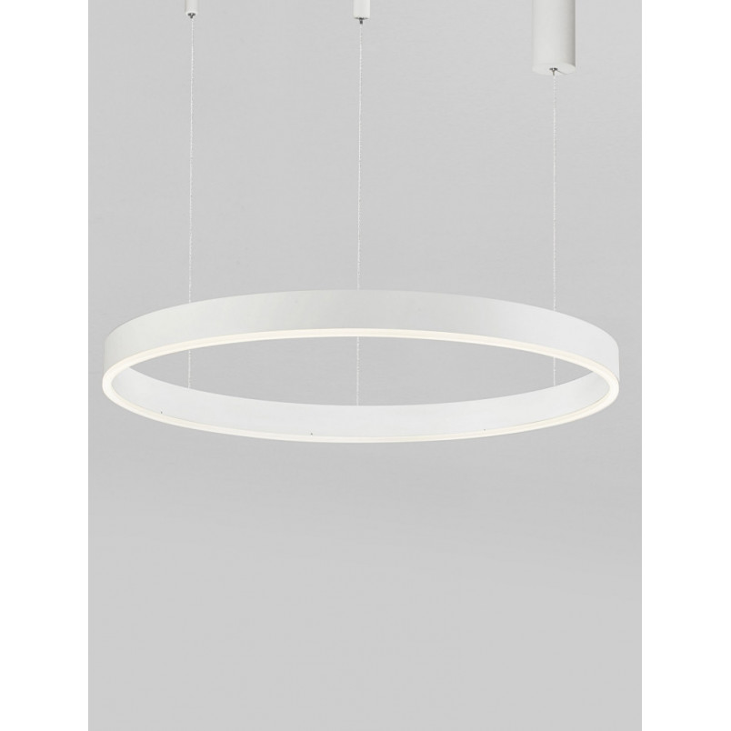 Lampa wisząca LED Gemma | Nowoczesna, biała, 80cm - Decolab24